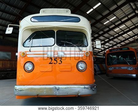 Duluth, Georgia - September 11, 2019: The Southeastern Railway Museum Occupies 35-acres In Duluth, G