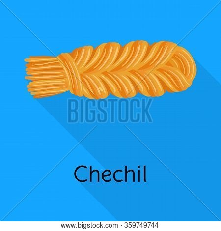 Vector Illustration Of Chechil And Cheese Logo. Web Element Of Chechil And Meal Vector Icon For Stoc