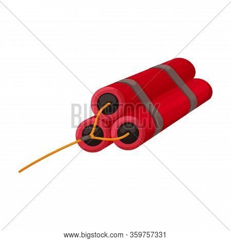 Dynamite Vector Icon.cartoon Vector Icon Isolated On White Background Dynamite.