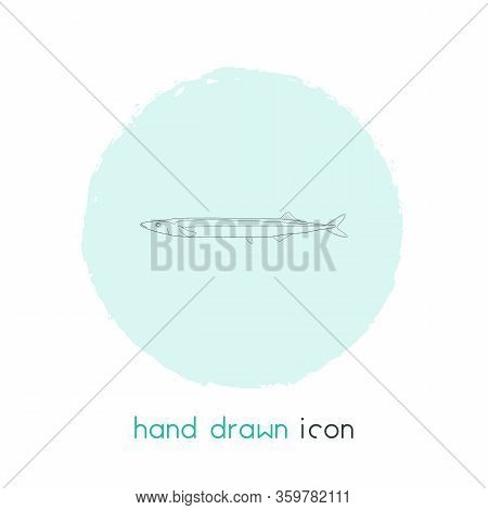 Saury Icon Line Element. Illustration Of Saury Icon Line Isolated On Clean Background For Your Web M