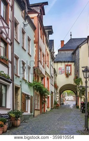 Street With Historical Houses In Bernkastel-kues, Germany