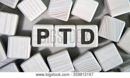 Rtd Text On Wooden Square Cubes Surrounded By Other Cubes