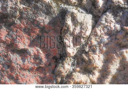 Illuminted Rock Surface Red And Rough, Background