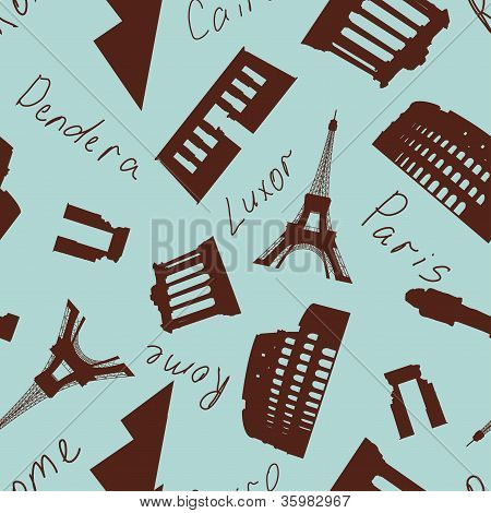 Landmark Seamless Pattern