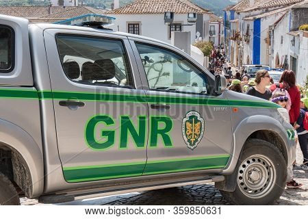 Car Of The Republican National Guard (gnr) In  Obidos, Portugal