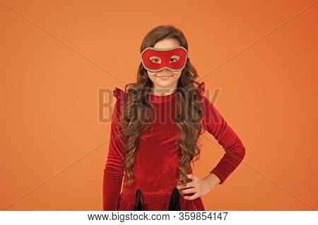 Visit Public Event Anonymously. Winter New Year Party. Winter Carnival. Masquerade Concept. Kid Wear