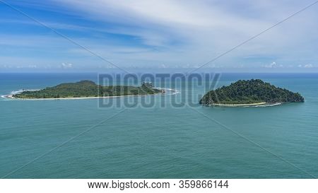Two Small Untouched Islands Offshore Surrounded By Beautiful Turquoise Indian Ocean On West Coast Of