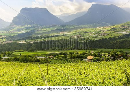Vista panoramica da Stenico (trento)