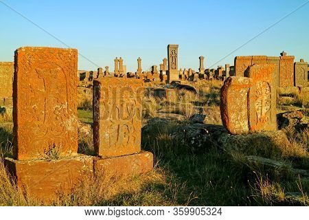 Noratus Medieval Cemetery, Containing Nearly Thousand Of Khachkars Or The Armenian Cross-stone On A 