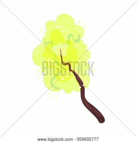 Magic Wand With Fairy Dust And Glow Swirling Around Vector Illustration