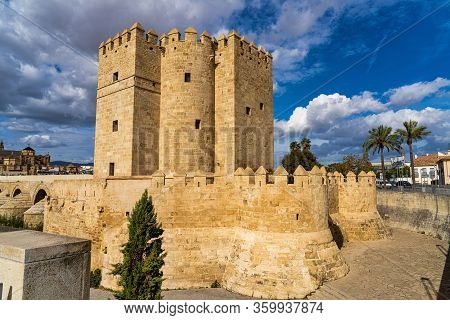 Cordoba, Spain - October 31, 2019: Calahorra Tower, Torre De La Calahorra In Cordoba, Spain. A Forti