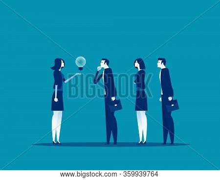 Business Solution Project Support. Concept Business Online Consult Vector Illustration, Management A