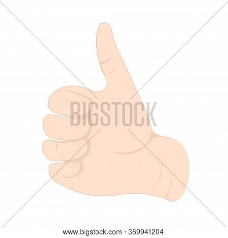 Hand Gesture, Wrist With Fingers With Sign Like, Thumb Up, Language Icon, Logo, Symbol Emotion. Draw