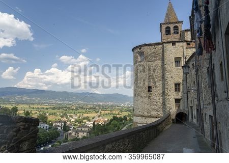 Old Typical Street Of Anghiari, Historic City In Arezzo Province, Tuscany, Italy
