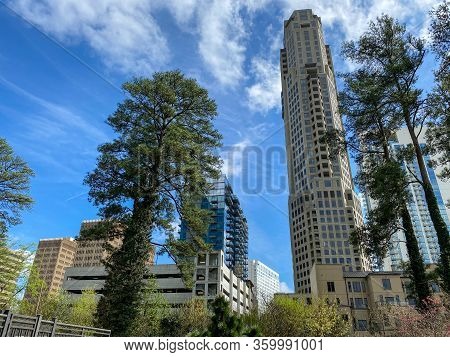 Atlanta, Ga/usa-3/21/20:  Condominiums And Corporate Buildings In The Buckhead District Of Atlanta, 