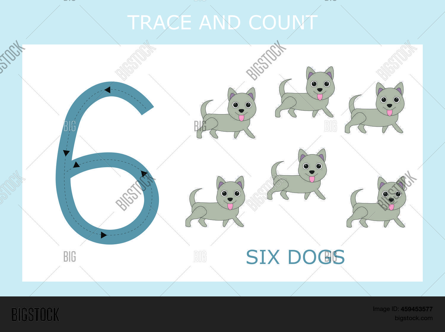 Number Six Stroke Vector & Photo (Free Trial) Bigstock