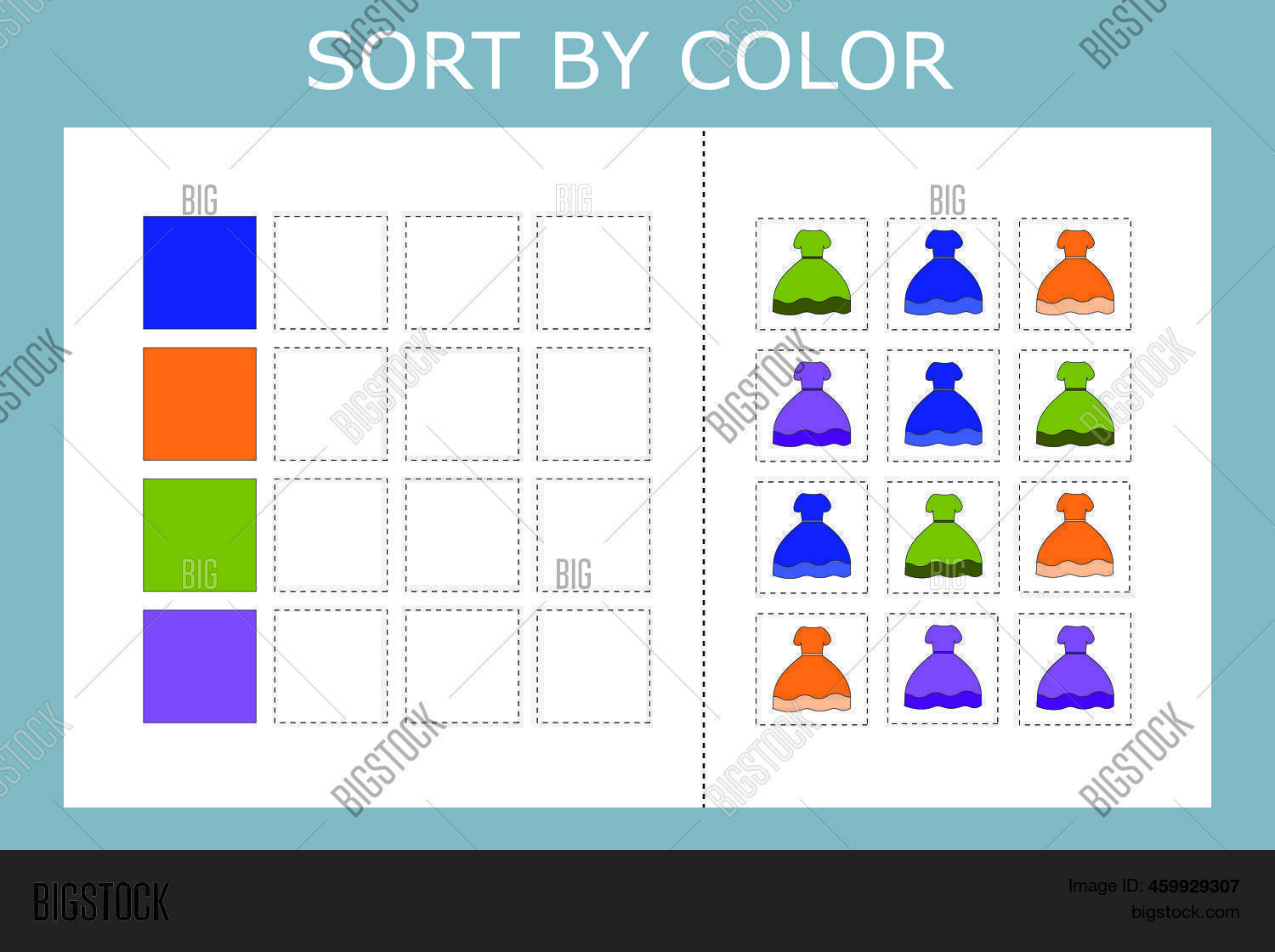 Sort Clothes By Color Vector & Photo (Free Trial) | Bigstock