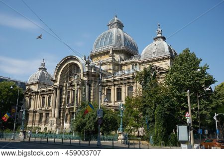Bucharest, Romania - July 29, 2022: The Cec Palace, Built Between 1897 And 1900, Located On Victory 