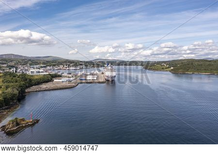 Killybegs, Ireland - July 22 2022: Ms Arcadia Is A Cruise Ship In The P And O Cruises Fleet Visiting