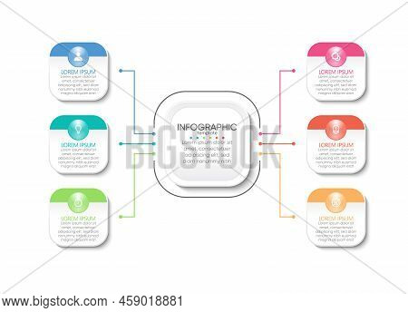 Presentation Business Abstract Background Infographic Template Colorful With 6 Step