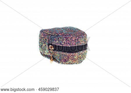 Souvenir Change Purse Knitted  Isolated On White Background