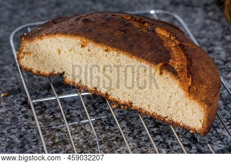 Details Of A Delicious Freshly Homemade Cake Recently Baked