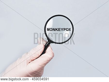 Monkeypox Virus Concept. Monkey Smallpox Type. High Quality Photo