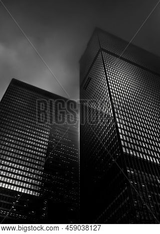 A Surreal Early Morning Fog That Covered The Downtown Toronto Canada Financial District And Surround