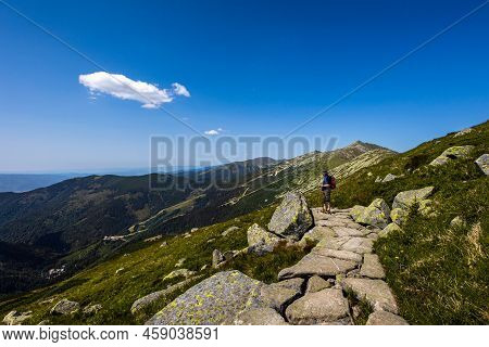 Senior Man Trekking In Low Tatras Slovakia