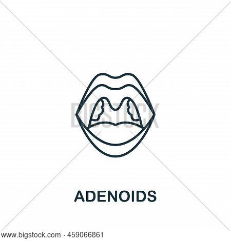 Adenoids Icon. Monochrome Simple Allergy Icon For Templates, Web Design And Infographics