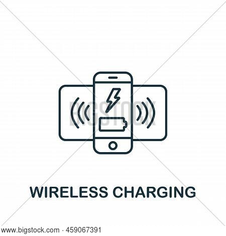 Wireless Charging Icon. Monochrome Simple Artificial Intelligence Icon For Templates, Web Design And
