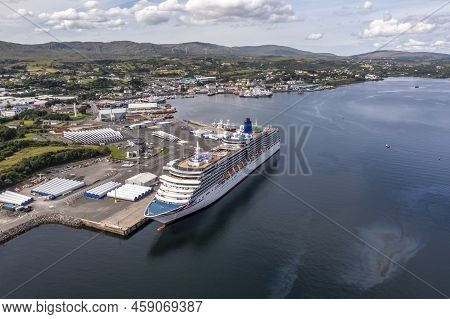 Killybegs, Ireland - July 22 2022: Ms Arcadia Is A Cruise Ship In The P And O Cruises Fleet Visiting