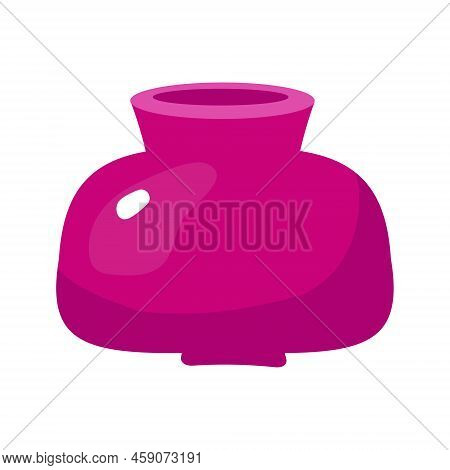Purple Vase Semi Flat Color Vector Object