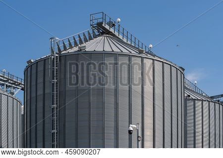 Grain Elevators. Agricultural Silos For Storage And Drying Of Grains