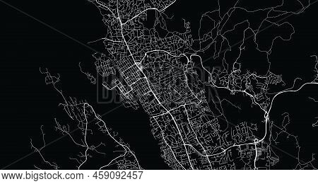 Urban Vector City Map Of Haugesund, Norway, Europe