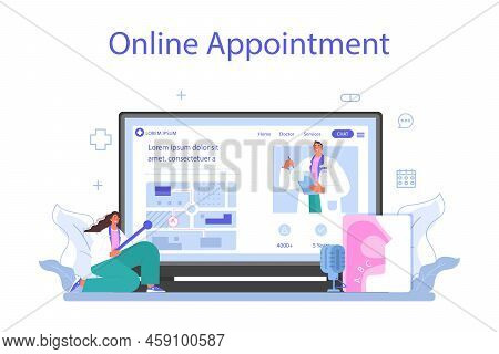 Speech Therapist Online Service Or Platform. Doctor Diagnozing