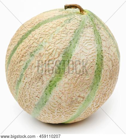Cantaloupe Or Rockmelon Nature Food Over White Background