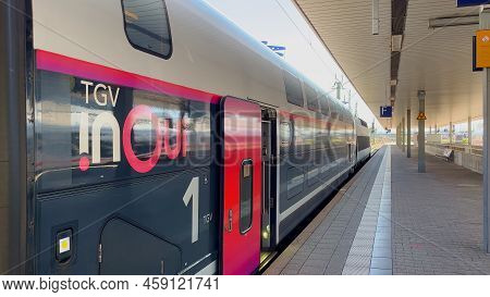 French Tgv Train At Mannheim Central Train Station - Mannheim, Germany - May 14, 2022