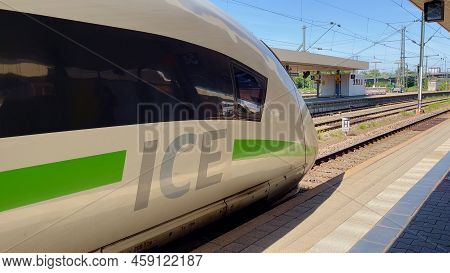 Ice Train At Mannheim Central Train Station - Mannheim, Germany - May 14, 2022