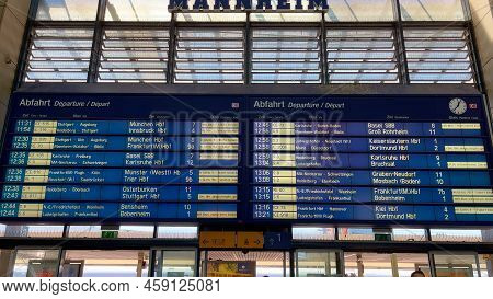 Mannheim Central Train Station - Mannheim, Germany - May 14, 2022