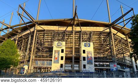 Hamburg Hsv Soccer Stadium Called Volksparkstadion - City Of Hamburg, Germany - May 14. 2022