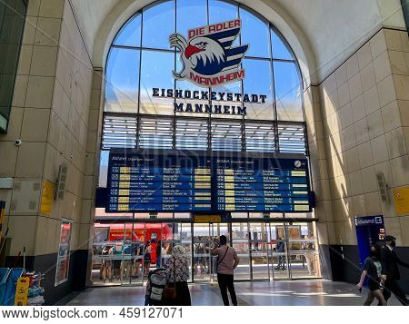 Mannheim Central Train Station - Mannheim, Germany - May 14, 2022