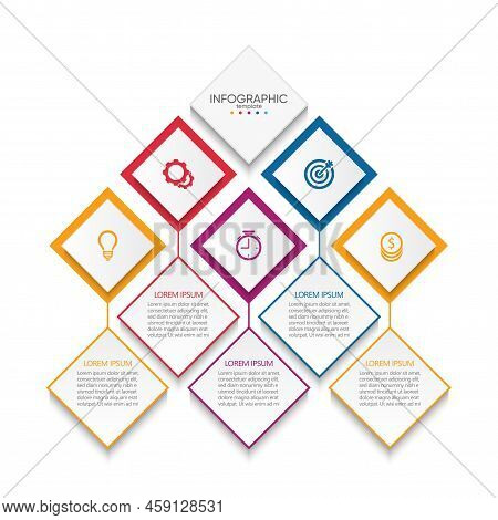Process Infographic  Business Template For Abstract Background Colorful Design