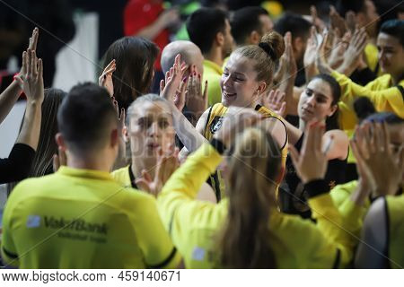 Istanbul, Turkey - February 15, 2022: Isabelle Haak In Vakifbank Vs Asptt Mulhouse Cev Champions Lea