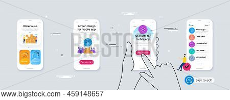 Outline Set Of Mountain Flag, Snow Weather And Cocoa Nut Line Icons For Web Application. Phone Ui In