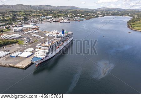 Killybegs, Ireland - July 22 2022: Ms Arcadia Is A Cruise Ship In The P And O Cruises Fleet Visiting