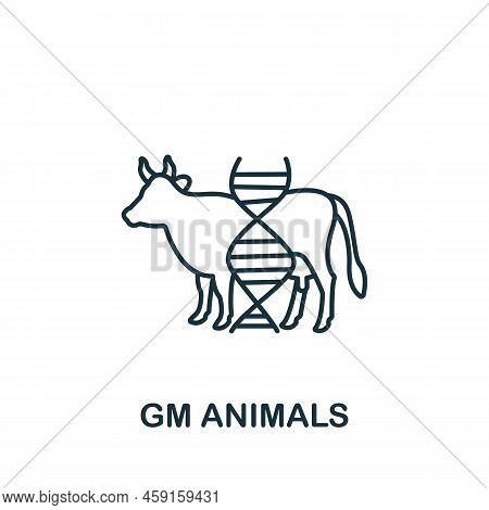 Gm Animals Icon. Monochrome Simple Bioengineering Icon For Templates, Web Design And Infographics