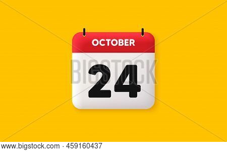 Calendar Date 3d Icon. 24th Day Of The Month Icon. Event Schedule Date. Meeting Appointment Time. Ag