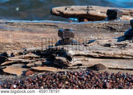 Two Bolts From An Unknown Freshwater Shipwreck On Lake Superior