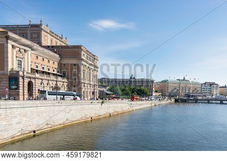 Stockholm, Sweden - June 26 2022: Royal Swedish Opera House, Swedish: Kungliga Operan, Located In Th